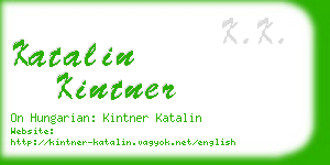 katalin kintner business card